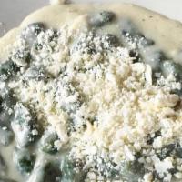 Tuesday - Gnocchi Castelmagno · Handmade kale potato gnocchi in Castelmagno cream sauce.