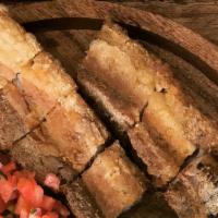 Lechon Kawali · crispy pork belly with mang tomas sauce - filipino style