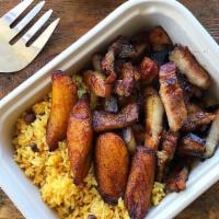 Liempo  Platter · grilled pork belly filipino-style on rice platter