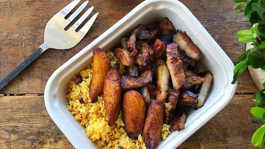 Liempo  Platter · grilled pork belly filipino-style on rice platter