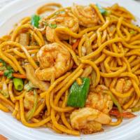 #35. Shrimp Lo Mein · Soft noodles.