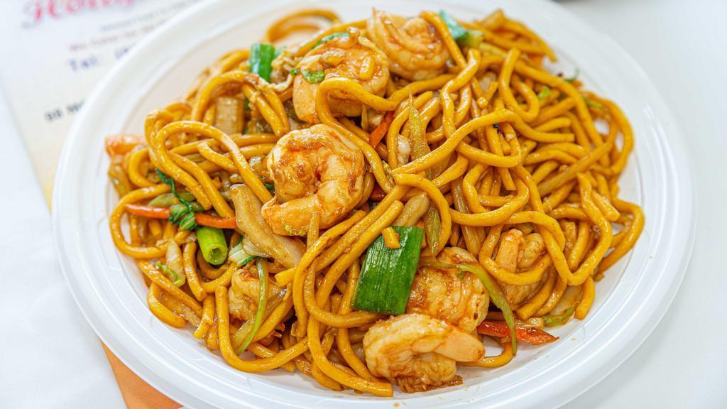 #35. Shrimp Lo Mein · Soft noodles.