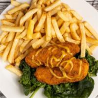 Chicken Tender Meal · Crispy Chicken Tenders, served with french fries.