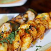 Tandoori Shrimp · Clay oven grilled shrimp.