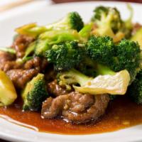 Beef With Broccoli · Served with pork fried rice, vegetable fried rice, white, or brown rice, wonton soup, egg dr...