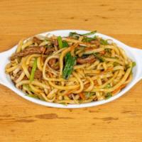 Japanese Udon Noodle In Oyster Sauce · Choice of chicken, pork, beef, shrimp or vegetable.