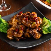 Orange Beef (Dinner) · Hot and spicy.