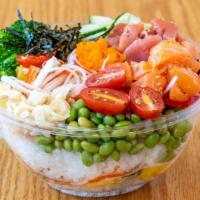 Build You Own Poke Bowl (Two Proteins) · Choice any two proteins with as much mix in as you wanted