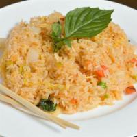 Vegetable Thai Basil Fried Rice · Hot and spicy.