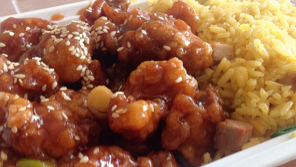 Sesame Chicken · Spicy. Please inform us of any food allergies when ordering