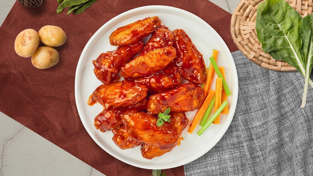 Funfire Buffalo Wings · Fresh chicken wings fried and tossed in our buffalo wing sauce. Served with your choice of dipping sauce.