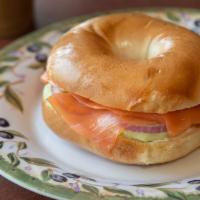 Bagel With Low Fat Lox Cream Cheese · 