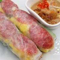 Chinese Sausage (Bò Bía) Rolls (2Pc) · Gỏi cuốn bò bía.