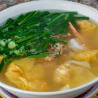 Wonton Noodle Soup · Rice noodle or egg noodle option. Hủ tiêu hoặc mì hoành thánh.