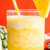 Tropical Hippie · Pineapple, mango, banana, coconut, almond milk.