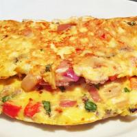 Peppers & Onions Omelette · Comes with Homefries & Toast