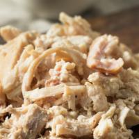 Pulled Chicken · Our famous smoked chicken served with house made slaw and our delicious Southern style biscu...
