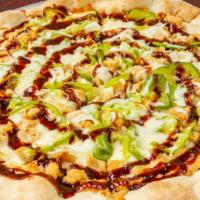 Chipotle Chicken Pizza (X-Large) · Peppers and onions.