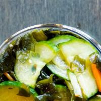 Seaweed Cucumber Salad · Fresh seaweed salad with cucumbers and carrots. Mixed with sesame rice vinegar dressing. VEG...