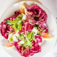 Tri-Colour Salad · Endive, Radicchio, Arugula, House Vinaigrette.