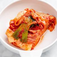 Korean Cabbage Kimchi · 32oz. the most basic type of kimchi made of half korean cabbages. the cabbages are cut in ha...