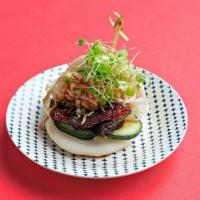 Buns · choice of meat with Akizaki sauce and toppings on a bun
Fried Chicken: pickled cabbage and s...