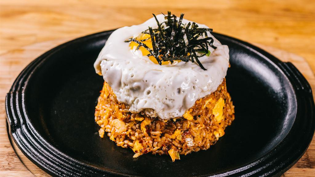 Kimchi Fried Rice  · Stir-fried rice with kimchi, fried egg and choice of topping.