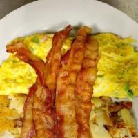 Ham Omelet · Including the single egg platter and 2 egg platter. come with a choice of toasted bagel or t...