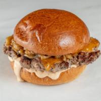 Royale With Cheese · house ground beef burger, cheddar cheese, caramelized onion, special sauce