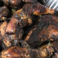 Just A Whole Jerk Chicken · Whole Chicken marinated and grilled in jerk seasonings.
(spicy)
