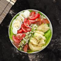 Cobb County Salad · (Vegetarian) Romaine hearts, sliced lean chicken breast, shredded carrots, sliced mushrooms,...