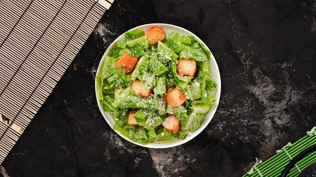 Chase Caesar Salad · (Vegetarian) Romaine lettuce, house croutons, and Romano cheese tossed with Caesar dressing.