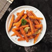 Sweet Pud Of Mine · (Vegetarian) Thick-cut sweet potato wedges fried until golden brown.