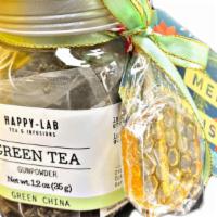 Gunpowder Green Tea  · Gunpowder green tea jar 14 tea bags with Honey stick