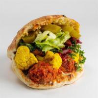 Vegan Meatball Pita · Vegan Moroccan Style Meatball baked and marinated in slightly spicy Moroccan Sauce.