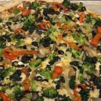 Vegetables Special Pizza (Small) · Spinach, peppers, onions, mushrooms, olives.
