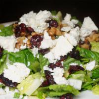 La Slice Salad · walnut, cranberry, feta cheese with raspberry vinaigrette