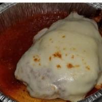 Chicken Parmesan  · breaded chicken, lightly fried topped with marinara and melted mozzarella cheese