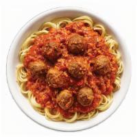 Spaghetti Meatballs · Our take on an Italian classic. Made with fresh meatballs and our delicious spaghetti.