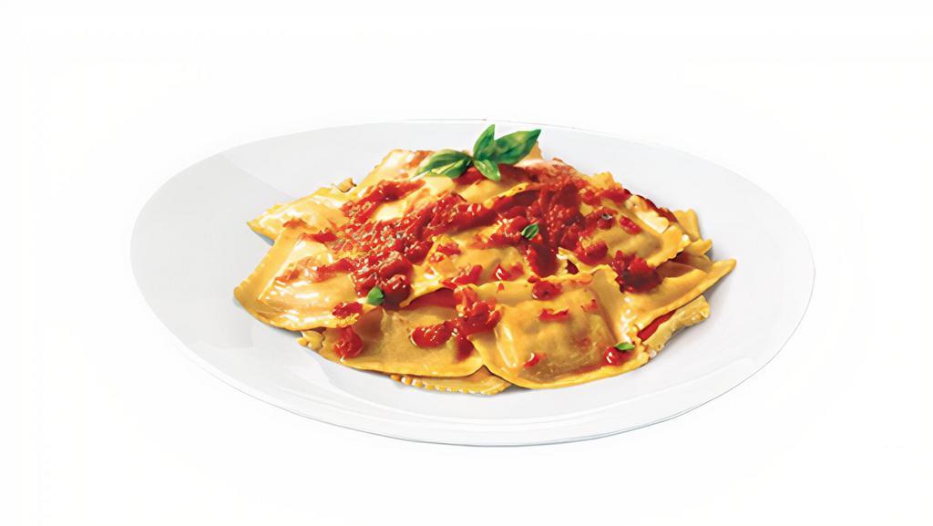 Lobster Ravioli · Fresh lobster with our house made ravioli doused in our signature sauce.