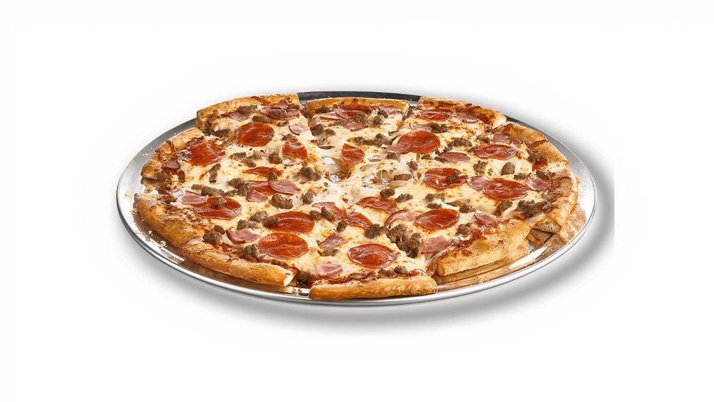 Meat Lover (Large) · Pepperoni, sausage, ham, and bacon.