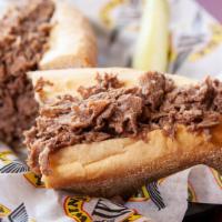 Cheese Steak · Grilled steak, American cheese, grilled onions on a fresh Amoroso roll.