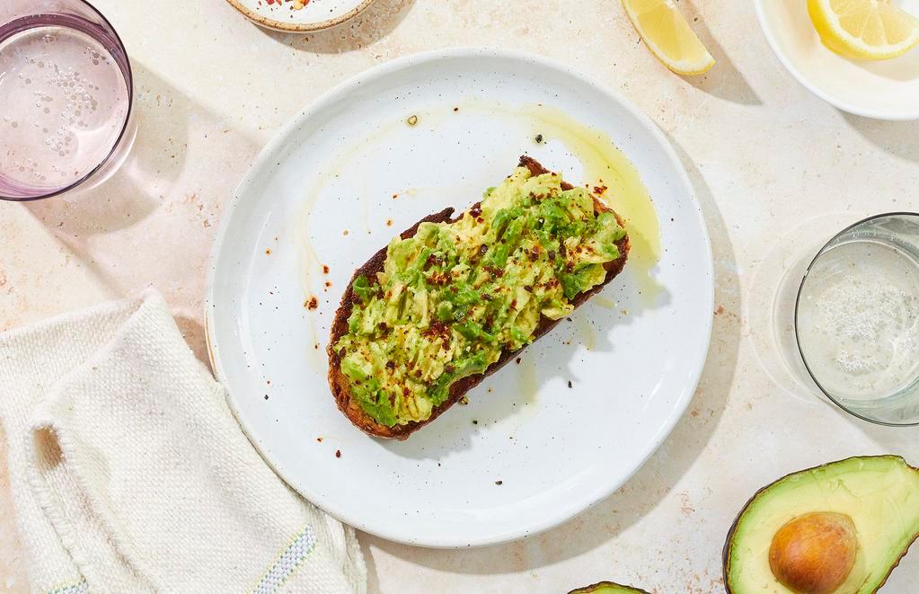 Classic Avocado Toast · Classic avocado toast with chili flakes, olive oil, and black pepper.
