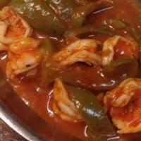 Shrimp In Red Sauce   · Enchilada De Camarones