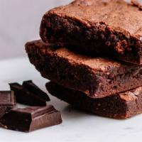 Plain Brownies- Contains No Nuts · A delicious decadent chocolatey, fudgy brownie. These brownies are thick, very fudgy and one...