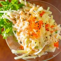 Kani Salad · Crab Meat, Cucumber with Honey Sauce Crunch and Tobiko