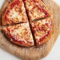 Kid'S Cheese Pizza · fluffy mini crust, house-made tomato sauce, mozzarella blend, grana padano cheese