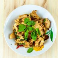 Fresh Thai Basil · Stir-fried with chili paste, peppers, onions, and aromatic basil leaves along with the choic...
