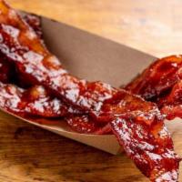 Candied Bacon · glazed with brown sugar and spice