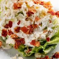 Morgans Wedge Salad · iceberg lettuce, bacon,.  blue cheese dressing